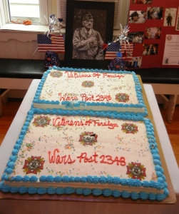 Cakes celebrating the newly renamed VFW Post.